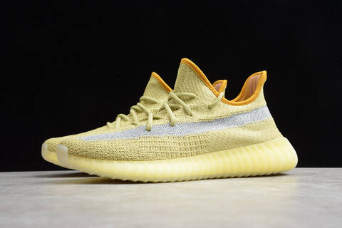 Yeezy 350 V2 FX9034 Light Yellow Orange Grey Sneaker (BS-87524)