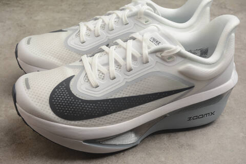 Nike Zoom Fly 6 White Grey Black 250 2 5 Running Shoe (BS-59846)