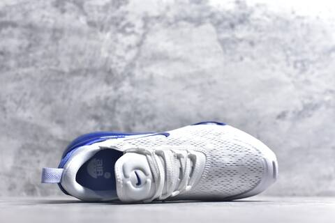 Nike Air Max 270 Premium IO9884-107 White Royal Blue Silver Running Shoe (BS-59818)