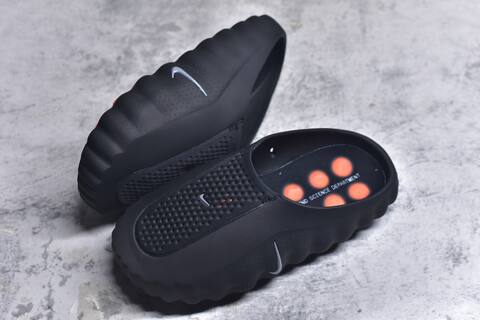 Nike Mind 001 Black Orange Silver Slides (BS-59834)