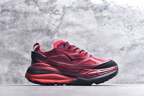 HOKA ONE ONE M Stinson One7 Red Blue Black Silver Running Shoe Running Sneakers (BS-59792)