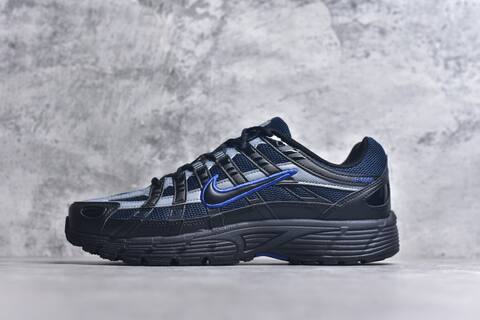 Nike P-6000 Navy Blue Grey Black Royal Blue Running Shoe (BS-59676)