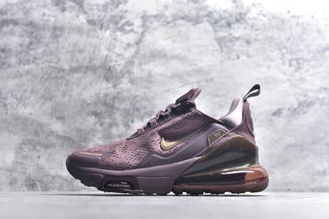 Nike Air Max 270 Premium IO9884-501 Plum Dark Purple Metallic Gold Running Shoe (BS-59815)