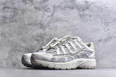 Nike P-6000 Light Grey White Beige Running Shoe (BS-59660)