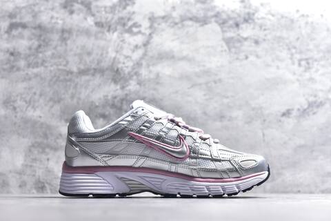 Nike P-6000 White Silver Pink Purple Black Running Shoe (BS-59651)