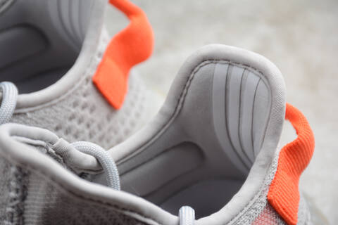 Yeezy 350 V2 Light Grey Orange Off White Sneaker (BS-87527)