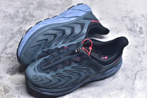HOKA ONE ONE Project Clifton Dark Grey Light Blue Black Red Running Shoe Running Sneakers (BS-59540)