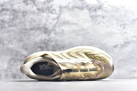 HOKA ONE ONE Project Clifton Beige Pale Yellow Off White Black Running Shoe Running Sneakers (BS-59542)