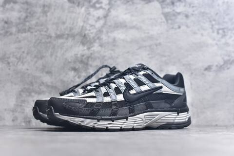 Nike P-6000 Black Grey White Running Shoe (BS-59677)