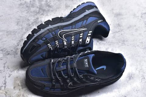 Nike P-6000 Black Blue Silver Grey Running Shoe (BS-59647)