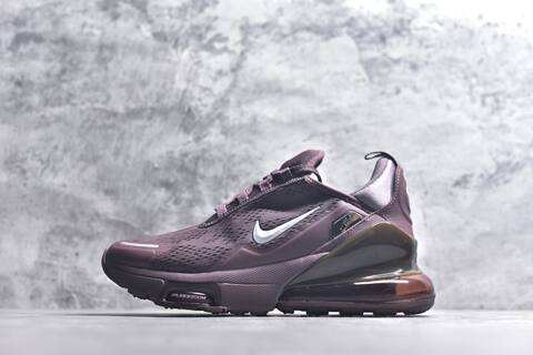 Nike Air Max 270 Premium IO9883-500 Plum Metallic Silver Dark Brown Running Shoe (BS-59819)