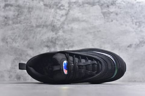 Nike Air Max 97 Black Neon Green Iridescent Sneaker (BS-59633)