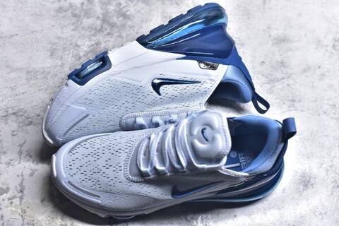 Nike Air Max 270 Premium IO9883-007 Light Blue White Dark Blue Running Shoe (BS-59812)