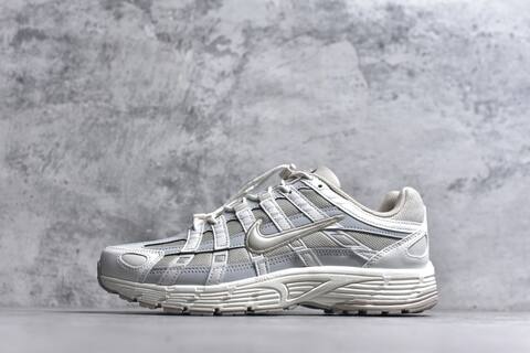 Nike P-6000 Light Grey White Beige Running Shoe (BS-59660)