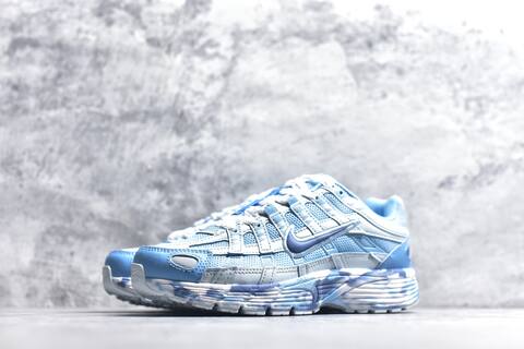 Nike P-6000 Light Blue White Dark Blue Running Shoe (BS-59657)