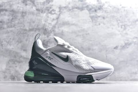 Nike Air Max 270 Premium IO9884-109 White Dark Green Silver Running Shoe (BS-59820)