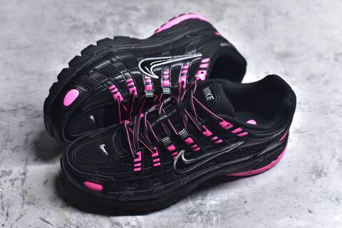 Nike P-6000 Black Pink Silver Running Shoe (BS-59667)