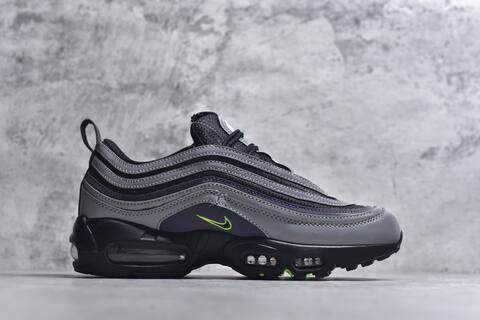 Nike Air Max 97 Black Silver Purple Neon Green Sneaker (BS-59631)