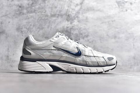 Nike P-6000 White Silver Navy Light Blue Running Shoe (BS-59688)