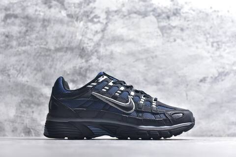 Nike P-6000 Black Blue Silver Grey Running Shoe (BS-59647)