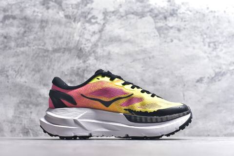 HOKA Mafate X Pink Orange Yellow Black White Trail Shoe Trail Running Sneakers (BS-59418)