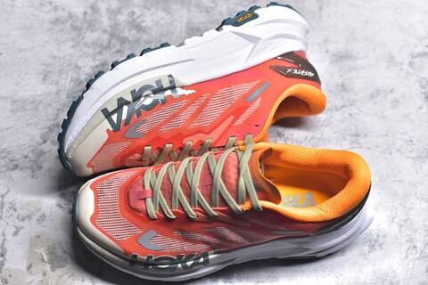 HOKA Mafate X Orange Red White Olive Yellow Trail Shoe Trail Running Sneakers (BS-59419)