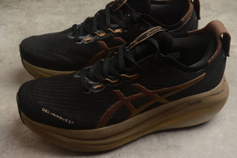ASICS GEL NIMBUS 27 PLATINUM 1011C095 001 Black Beet Juice Brown US 8 5 EUR 42 UK 7 5 CM 26 5 Running Shoe Running Sneakers - Men's (BS-59740)
