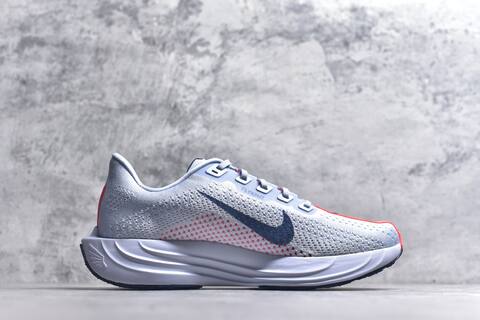 Nike REACTX PEGASUS Plus Light Grey Navy Blue Bright Red White Running Shoe (BS-59554)