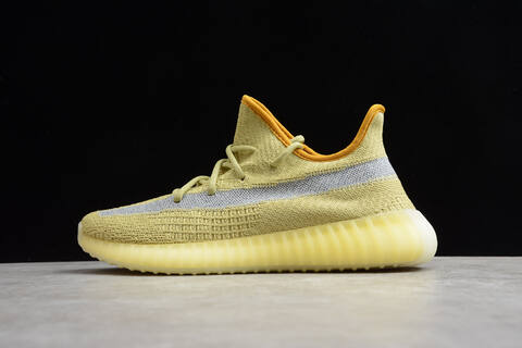 Yeezy 350 V2 FX9034 Light Yellow Orange Grey Sneaker (BS-87524)