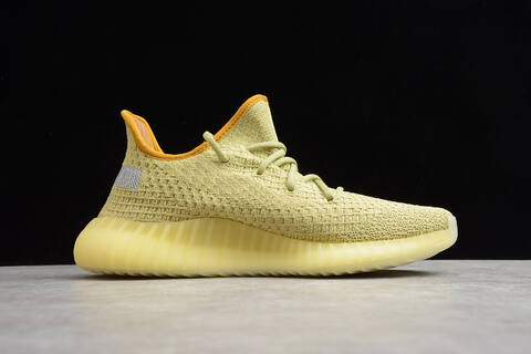 Yeezy 350 V2 FX9034 Light Yellow Orange Grey Sneaker (BS-87524)
