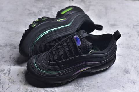Nike Air Max 97 Black Neon Green Iridescent Sneaker (BS-59633)