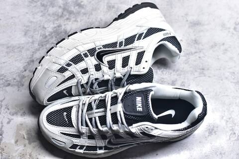 Nike P-6000 White Black Grey Running Shoe (BS-59646)