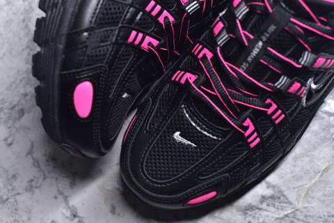 Nike P-6000 Black Pink Silver Running Shoe (BS-59667)