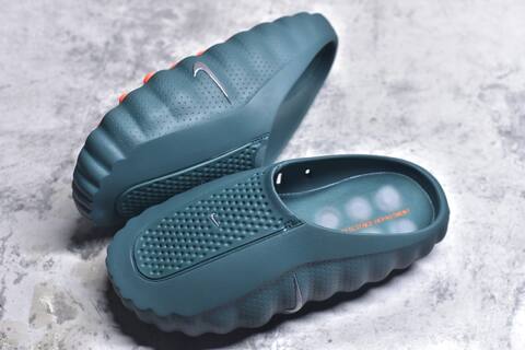 Nike Mind 001 Dark Teal Silver Orange Slides (BS-59827)