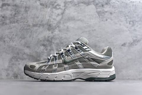 Nike P-6000 Olive Green Beige Silver White Running Shoe (BS-59664)
