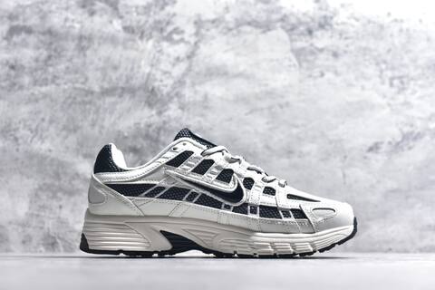Nike P-6000 White Black Grey Running Shoe (BS-59646)