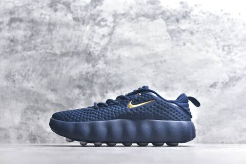 Nike Mind 002 Flyknit Navy Blue Metallic Gold White Sneaker (BS-59800)