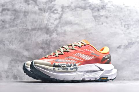 HOKA Mafate X Orange Red White Olive Yellow Trail Shoe Trail Running Sneakers (BS-59419)