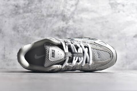 Nike P-6000 Grey White Dark Grey Running Shoe (BS-59685)
