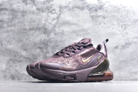 Nike Air Max 270 Premium IO9884-501 Plum Dark Purple Metallic Gold Running Shoe (BS-59815)