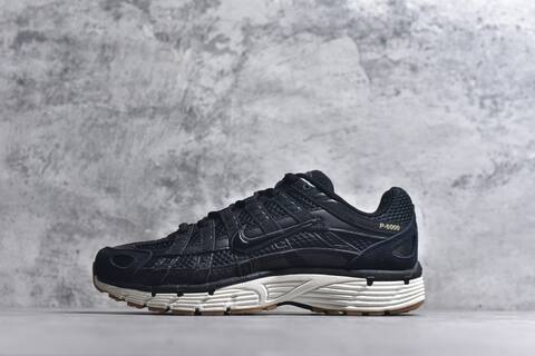 Nike P-6000 Black Gold White Gum Brown Running Shoe (BS-59661)