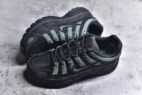 Nike P-6000 Black Dark Grey Clay Green Running Shoe (BS-59675)
