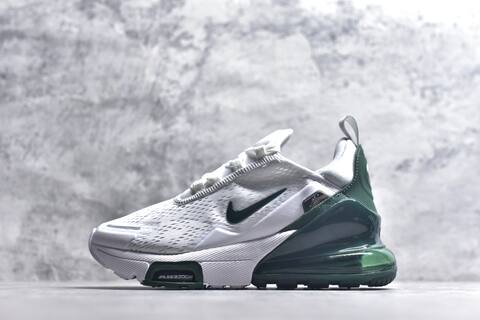 Nike Air Max 270 Premium IO9884-109 White Dark Green Silver Running Shoe (BS-59820)