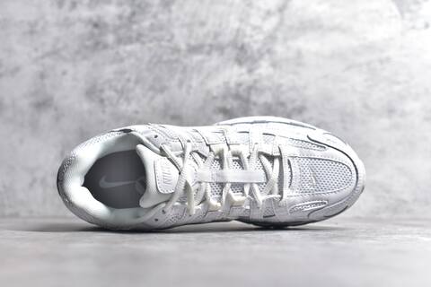 Nike P-6000 White Light Grey Cream Running Shoe (BS-59690)
