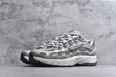 Nike P-6000 Olive Green Beige Silver White Running Shoe (BS-59664)