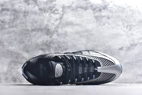 Nike Palace x Air Max 95 Black Metallic Silver Light Blue Sneaker (BS-59640)