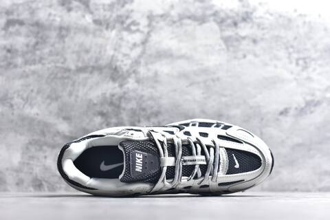 Nike P-6000 White Black Grey Running Shoe (BS-59646)