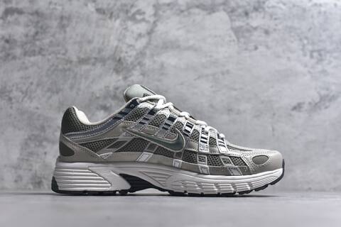 Nike P-6000 Olive Green Beige Silver White Running Shoe (BS-59664)