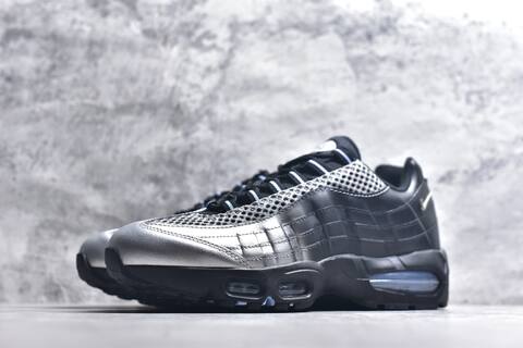 Nike Palace x Air Max 95 Black Metallic Silver Light Blue Sneaker (BS-59640)