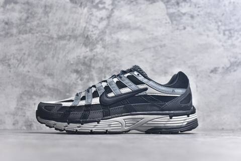 Nike P-6000 Black Grey White Running Shoe (BS-59677)